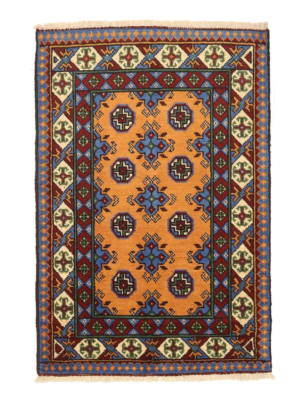 D'orient Afghan Fine Tapis 79X118 Noir/Marron Laine