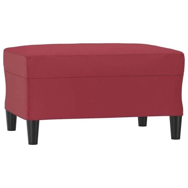 Fotpall i konstläder - vidaXL - Bordeauxröd - 70x55x41 cm - Hållbart konstläder - Ram i plywood