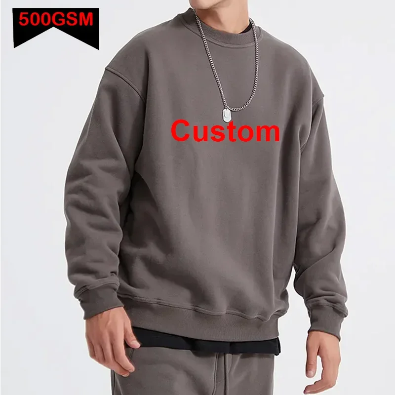 AliExpress - DIY Individuelles Logo 500GSM Schwere Gewicht männer Hoodies Neue Herbst Winter Dicke Baumwolle Männer Top Einfarbig Hoodies Sweatshirt 