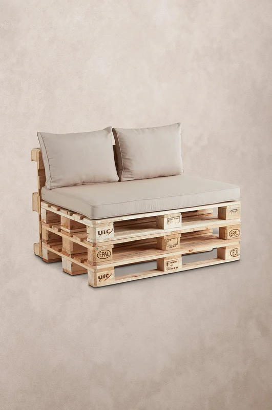 Jotex - Dynset Lastpall Polyester - Bomull Linnebeige PALLAS - Köp Stolsdynor & sittkuddar hos Jotex