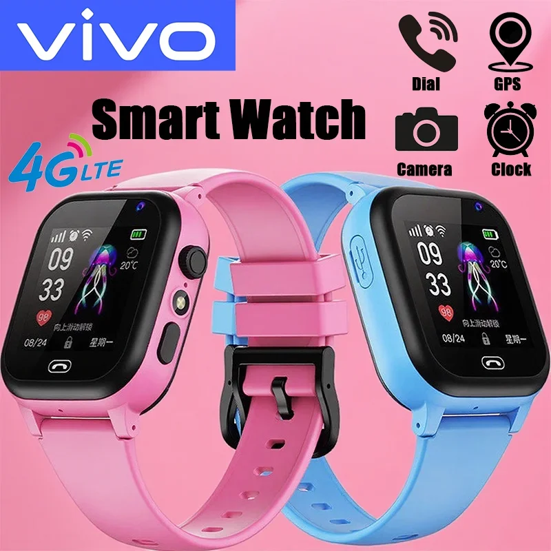 AliExpress - VIVO 4G Kids Smartwatch Mini Kinder Telefoon met Bel SOS Camera 3-in-1 Cartoon Horloge Meisje Jongen Verjaardag Kerstcadeau 2026Nieuw