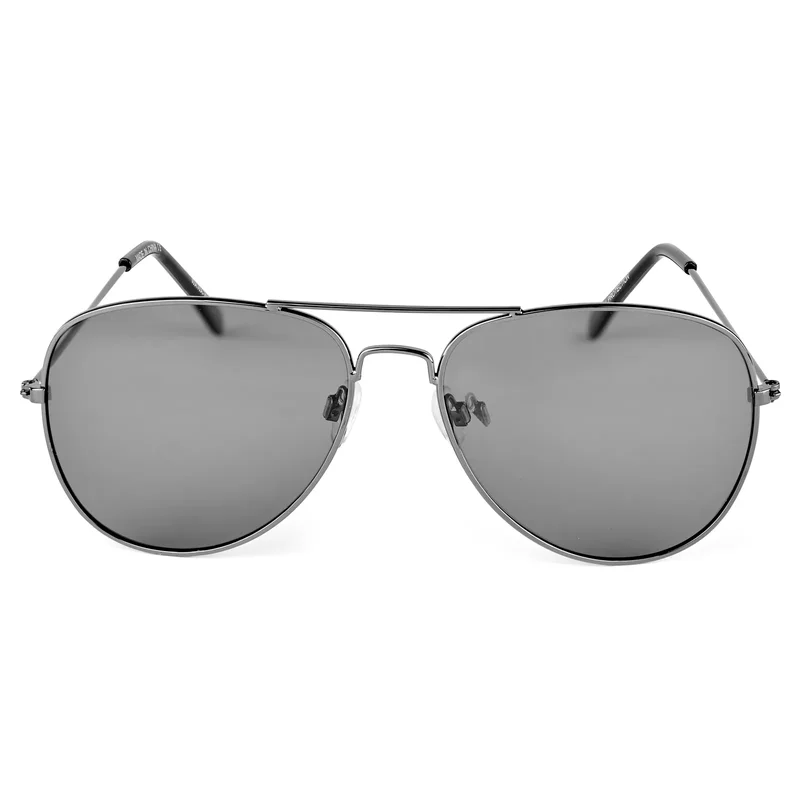 Lunettes de soleil noires Warren Aviator pour hommes - Lunettes de soleil type Aviator
