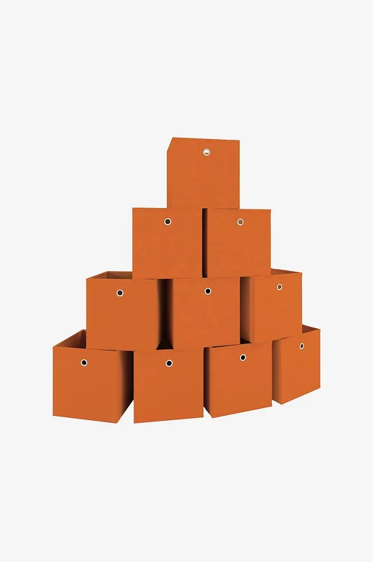 VCM - Sæt med 10 foldekasser Boxas - Orange - Hylder & opbevaring - Fra Homeroom