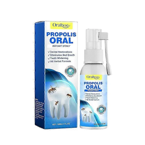 Propolis Oral Instant Treatment Spray, Propolis Oral Health Spray, Propolis Tandrengöringsspray, Propolis Munspray, Frisk Andedräkt