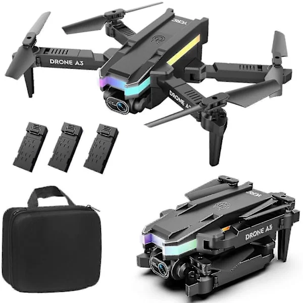 GPS-drönare med kamera, 62 minuters flygtid, maxhastighet 16 m/s, RC-quadcopter med Shakevanish-teknik, kameradrönare för vuxna