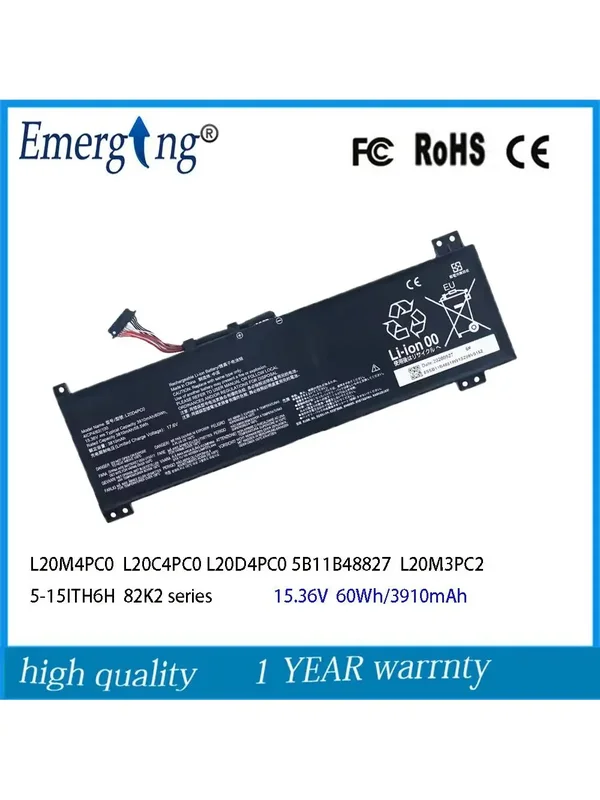 AliExpress - Batterie d'ordinateur portable 15.36V 60Wh L20M4PC0 L20C4PC0 L20D4PC0 pour Lenovo Legion 5-15ITH6H 82JK série Ideapad Gaming 3-15IHU6