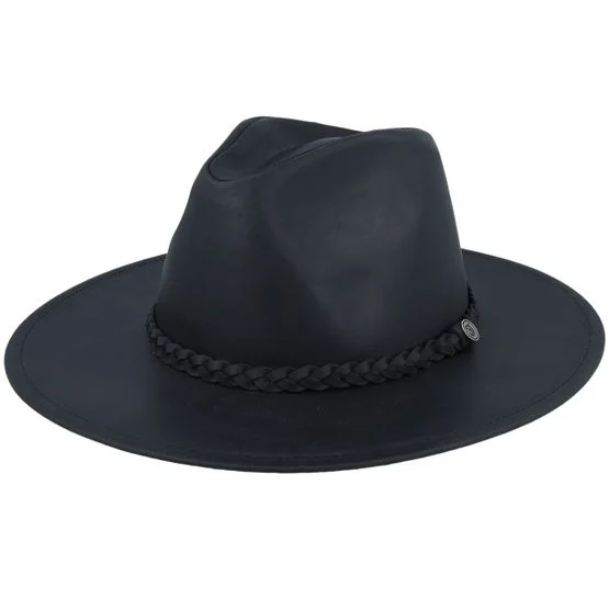 Jaxon & James - Nero western Cappello - Buffalo Leather Cowboy Black Western @ Hatstore