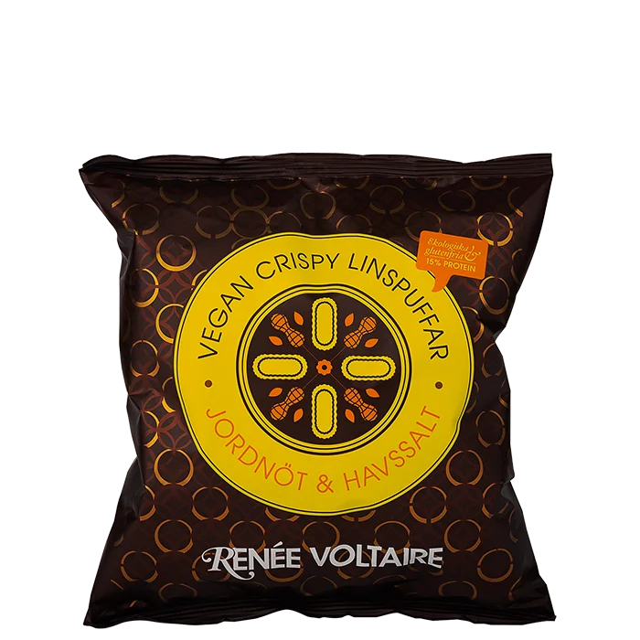 Renée Voltaire Vegan Crispy Linspuffar Jordnöt & Havssalt 60 g