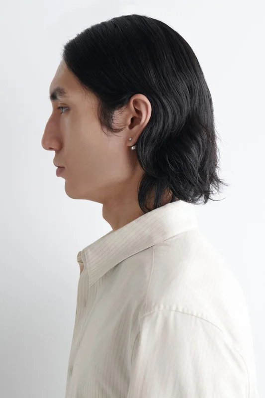 COS Pebble Stud Earrings in Silver-coloured - Men