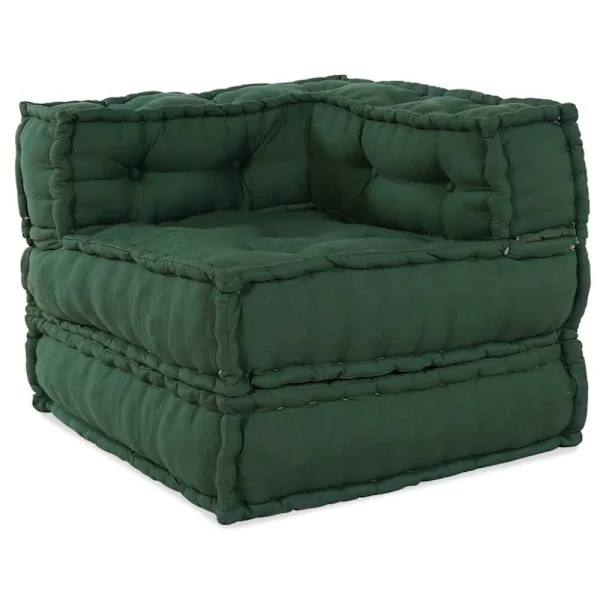 Modulär soffa grön 70x70x54 tyg