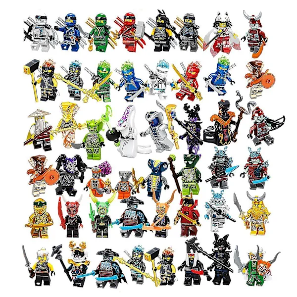 Random 48 Pack Ninjago Minifigures Set Action Figure Minifigures Kids Toys Birthday Party Gifts For Adults And Children Boys Girls