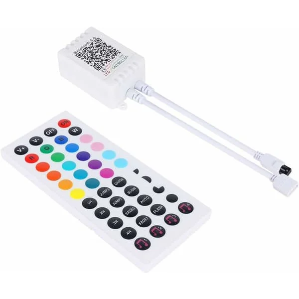 44-tangenters IR-fjärrkontroll och vit IR Bluetooth-kontroller för RGB LED-remsa 5050 SMD-ljusband