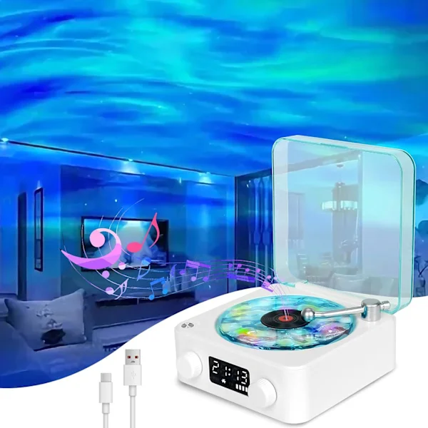 Bluetooth-vinyylisoitin – Vintage-kaiutin levysoittimella
