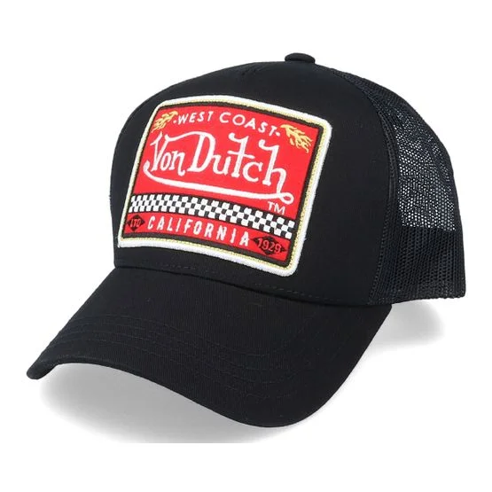 Von Dutch - Svart trucker Caps - Blka Black/Red Trucker @ Hatstore