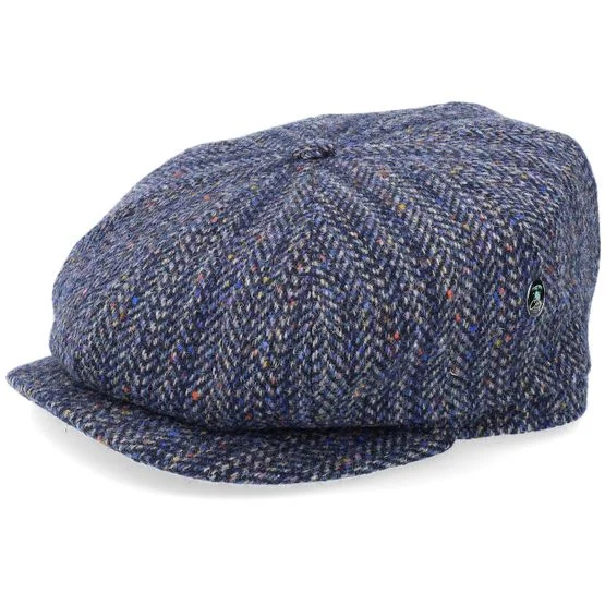 City Sport - Blau flatcap Cap - Sixpence Navy Flat Cap Herren Schiebermütze aus Wolle, Blau, Größe S 56cm