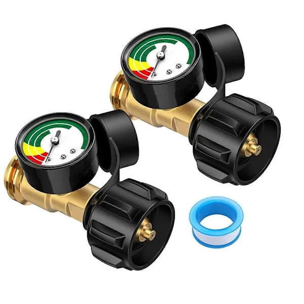 2-pak Propan Tank Måler Niveauindikator, Propan Måler, Propan Gas Trykmåler Propan Varmelegeme, Bålplads, BBQ Grill
