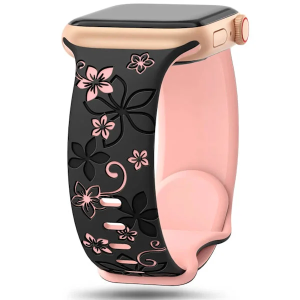 Graverat armband kompatibelt med Apple Watch Band 45mm 44mm 42mm 41 40 49 46mm Silikon Correa Armband iWatch Series 11 10 9 8 7 SE 6 5 Ultra