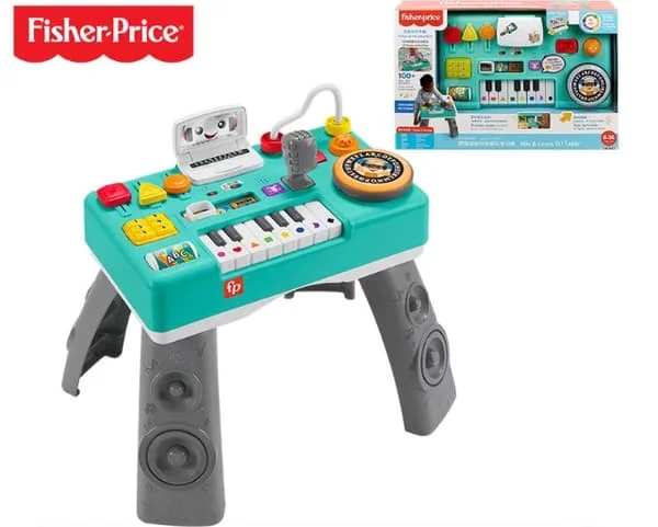 【2F】Aktiviteettikeskus Fisher Price Mix & Learn DJ-pöytä (Anna lasten oppia kaksikielisyyttä)