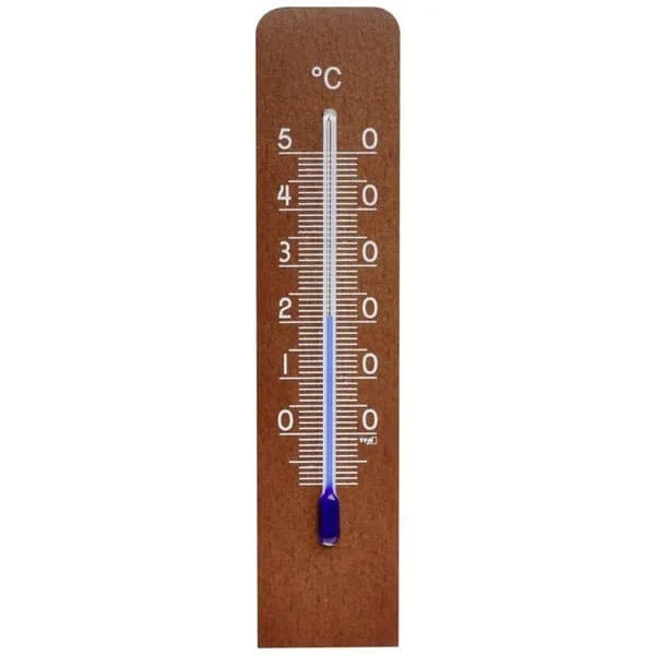 Inomhus analog termometer - TFA Dostmann - Valnöt - Batteridriven - Vuxen och Barn - 2 års garanti