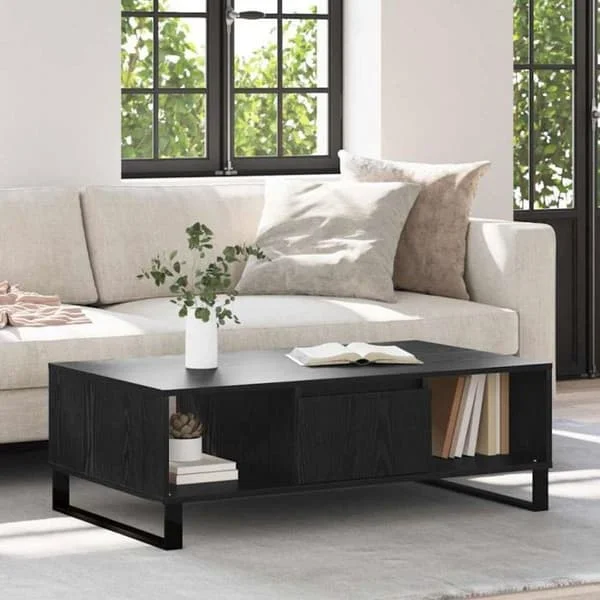 Soffbord Vidaxl Soffbord Svart ek 104 x 60 x 35 cm Ingenjörsträ