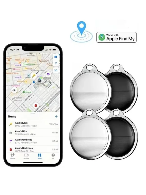 AliExpress - 1-6 Stück Bluetooth-Tracker Smart Tag Kompatibel mit Apple Find My App Ortungsgerät für Gepäck, Schlüssel, Tasche, Auto, Haustier
