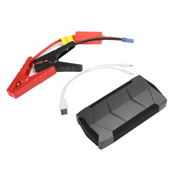Multi-funktionel bil jumpstarter powerbank - 12000mAh, 12V oplader (Sort)
