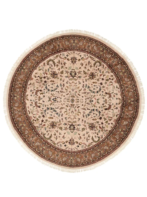 Bidjar Indo Rug Oriental Round Brown/Orange Large (Wool, )
