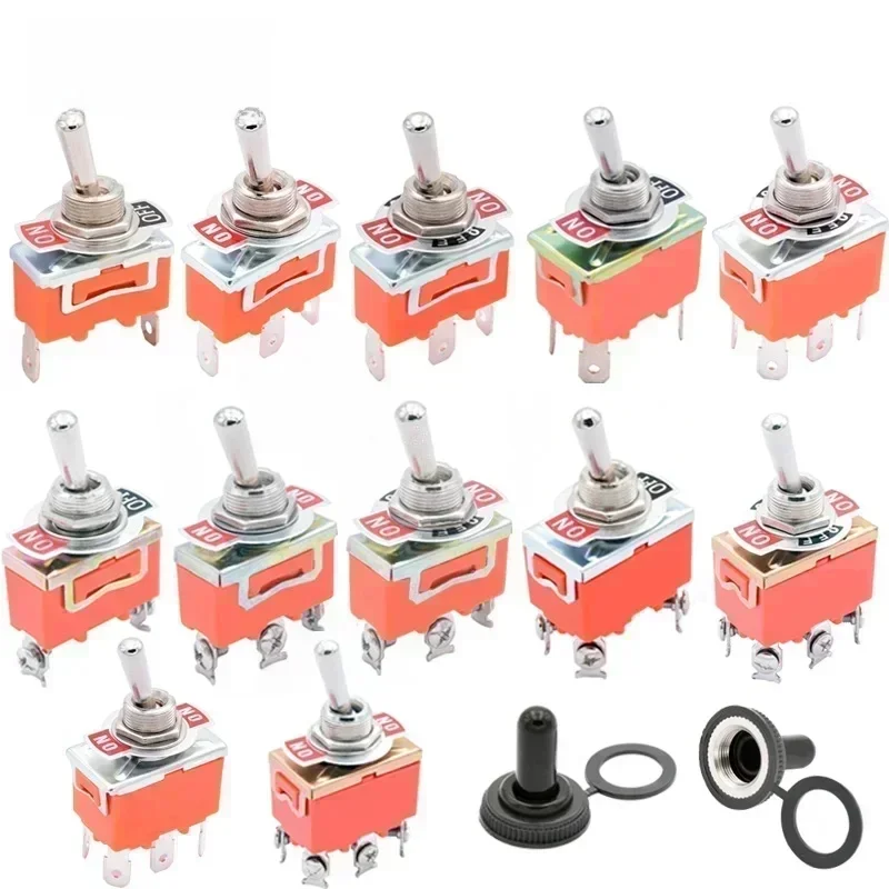 AliExpress - 10 pièces interrupteur à bascule E-TEN 1322 1021 1122 1221 1321 3pin 6pin on-off SPST SPDT interrupteur 6pin on-off-on DPDT capuchon 