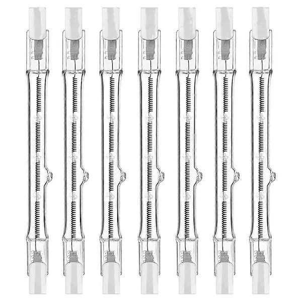 R7s Halogenlampor, 7-pack R7s Lampa 118mm Dimbar 230V Halogenlampor, Linjär Volframlampa 150W