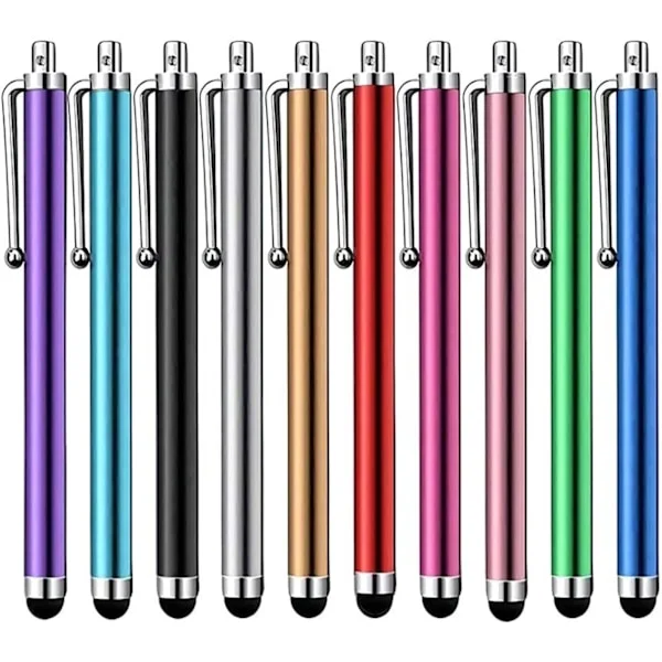 Stylus Penna [10-pack] Universella kapacitiva pekpennor för surfplattor, iPad Mini, iPad Pro, iPad Air, smartphones - Flera färger