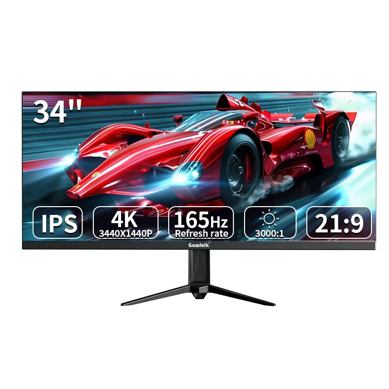 AliExpress - Gawfolk GF340B 34 Zoll 4K 165Hz IPS Monitor für PC-Gaming & Büro Schwarz Nicht Höhenverstellbar
