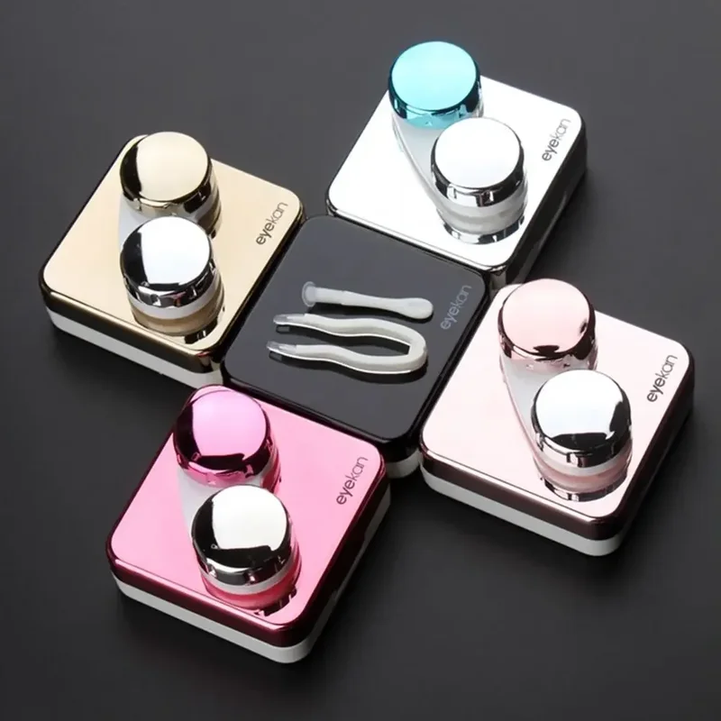 AliExpress - Étui de voyage pour lentilles de contact, carré, portable, couleur unie, couvercle de lentille, conteneur, support de stockage, boîte de 
