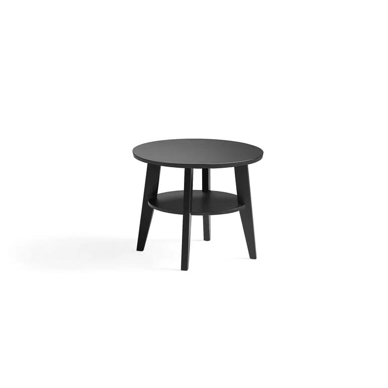Oak coffee table HOLLY, Ø 600x500 mm, black stained