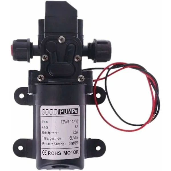 [RM]Water Pump 12V Camper DC 12V 60W 130PI 6L/Min High Pressure Water Diaphragm Self-priming Pump Camper Water Pump (Voltage: 12V)