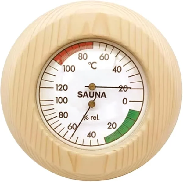Bastu termometer trä inomhus termometer 2-i-1 termometer och hygrometer med precisionsskala bastutillbehör utomhus levande