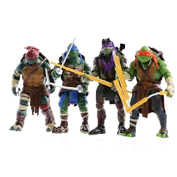Tecknade Ninja Turtles Figurer Leksaker, 4st 13 cm Actionfigur Klassisk Modell Leksats Present till Barn - Perfekt
