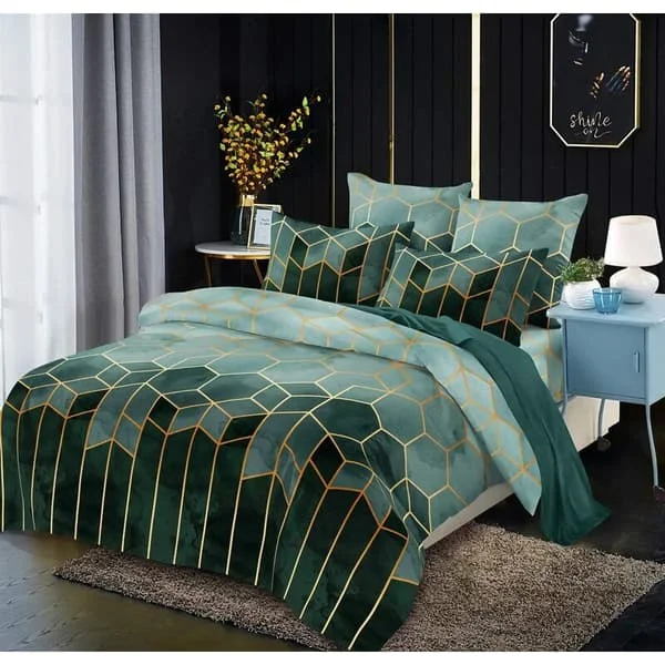 Dark Green Striped Bedding Set 135x200 Microfiber 2-Piece Duvet Cover Geometric Duvet Cover Modern Duvet Cover Bedding
