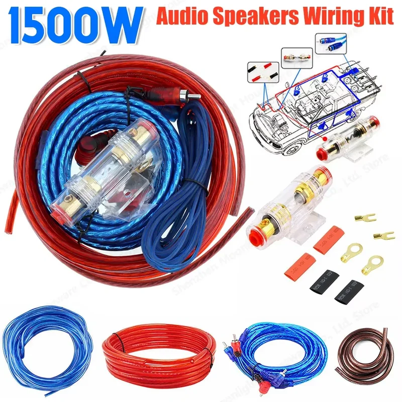 AliExpress - 1500w Car Audio Lautsprecher Verkabelung ssatz 8ga 60amp Subwoofer Verstärker Amp Verkabelung Sicherungs halter Kabel Kabel Fahrzeug 