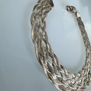 Silver armband Hallbergs guld