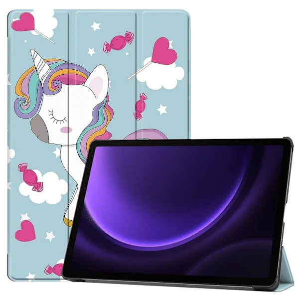 Slim Fit Cover Fodral Till Samsung Galaxy Tab S10 Lite / S10 FE / S9 FE - Unicorn
