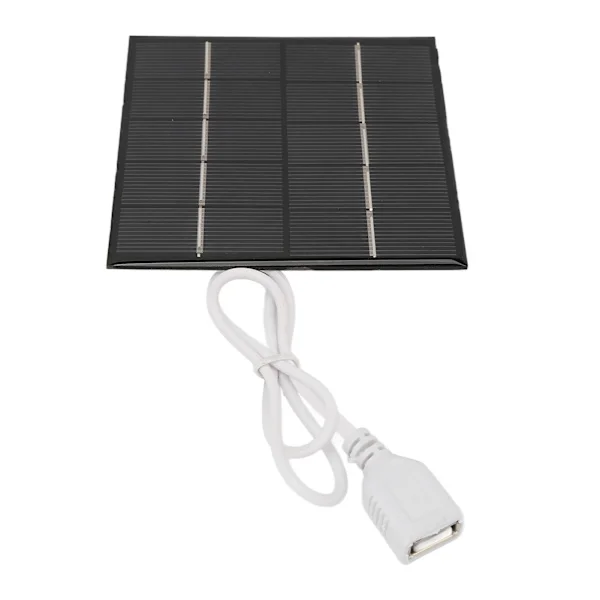 1,2W 5V Mini USB Solpanel Bärbar Lättvikts Polykristallin Silikon Liten Solpanel för Mobiltelefon