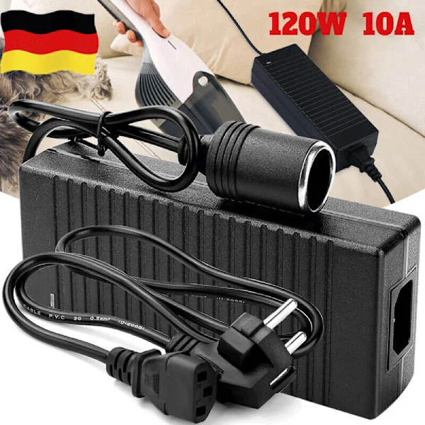 230V TILL 12V 10A SPÄNNINGSOMVANDLARE BILSTRÖMADAPTER ÄNDRA SPÄNNINGSOMVANDLARE DE