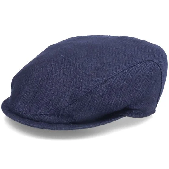 Wigéns - Ivy Slim Cap Navy Flat Cap Flatcap Blue Cap - @ Hatstore