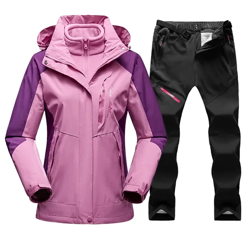 AliExpress - Skianzug für Damen, verdickt, warm, winddicht, wasserdicht, Jacke und Hose, Winter-Snowboard-Schneemantel, Outdoor-Skifahren, Camping-