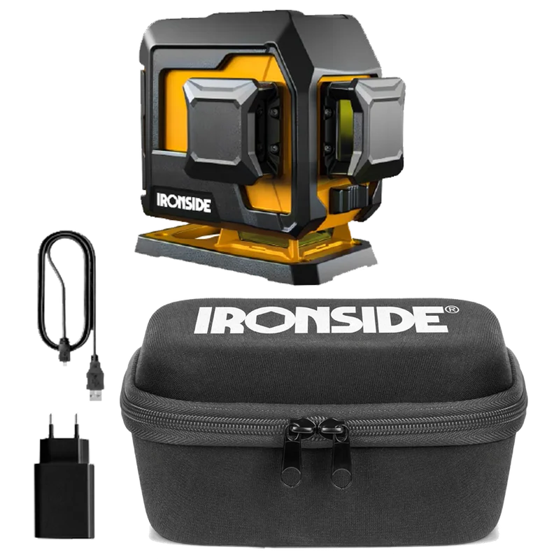 Ironside 103850 Linjalaser vihreä laser, 3 linjaa, Lasertyökalut