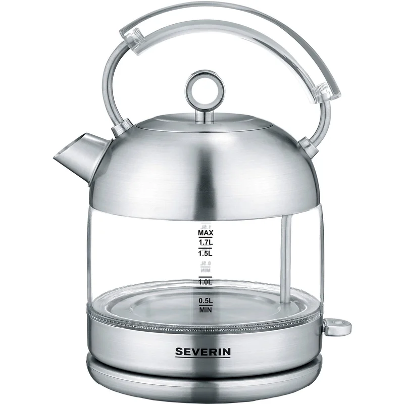 Severin Retro vannkoker 1.7 liter, glass - Kjøp kjøkkenmaskin hos Bakeren og Kokken