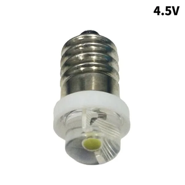 3/4,5/6V 0,5W Ficklampa Glödlampa 6000K Vit LED E10 Sockel