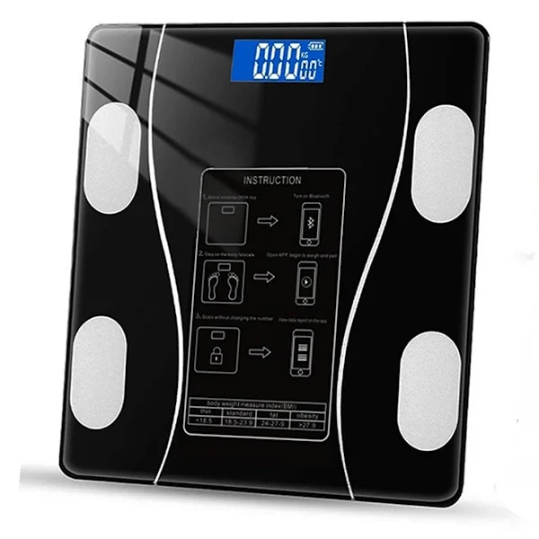 Digital Smart Vekt Badevekt Kropps BMI Telefon Bluetooth Tilkobling Personlig Minne Minimalistisk Design 5g/40kg