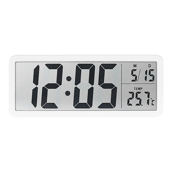 Digital Veggklokke LCD Digital Veggklokke Med Tid Temperatur Dato Display Batteri/USB Drevet Bordklokker For Soverom Kjøkken
