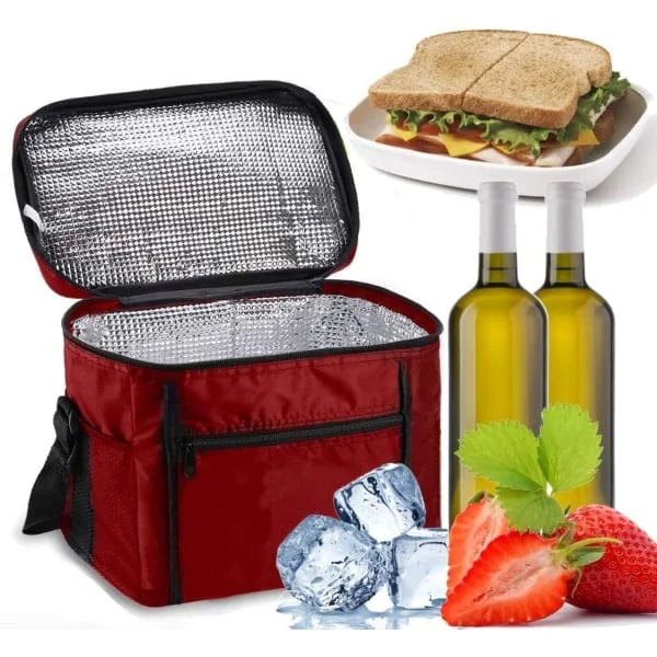 Röd - kylväska, Fresh Air Lunch Bag 10L, kylväska lunchväska,